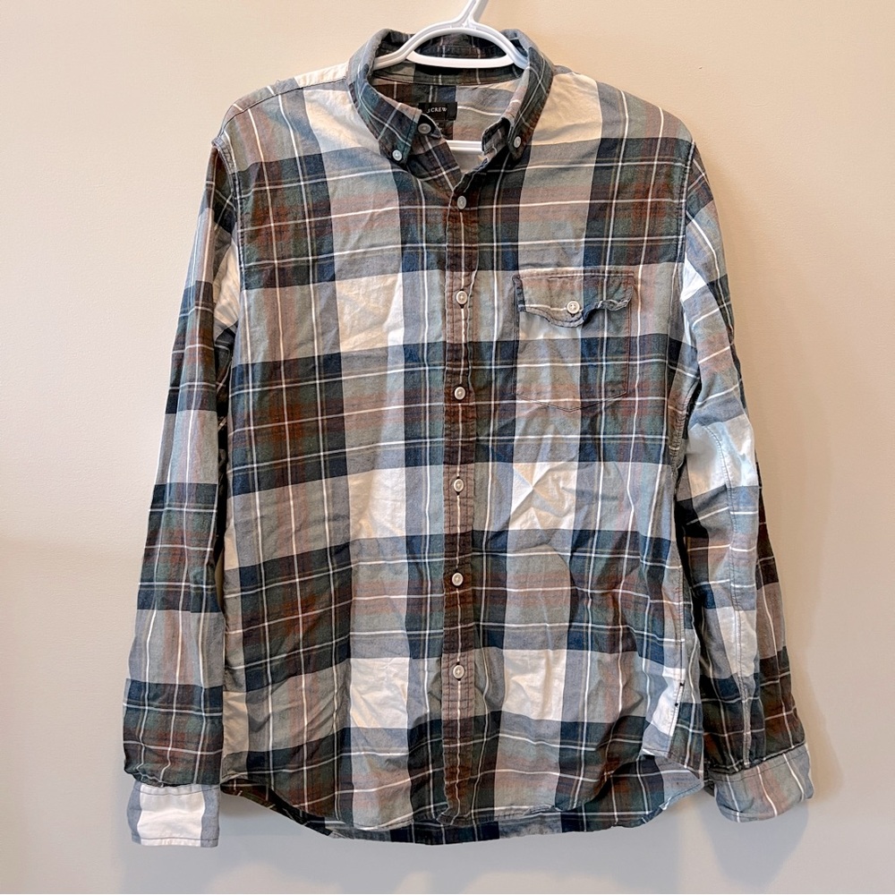 J Crew Plaid Button-Down Shirt